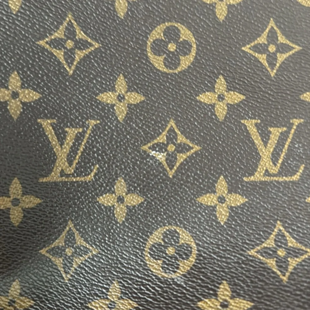Louis Vuitton Brown Monogram Canvas Tote with Natural Leather Trim